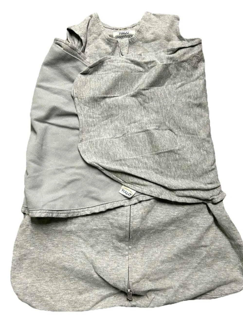 Baby Halo Grey Swaddle Sleep Sack Size 0-3 Months